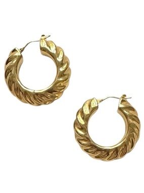 Milor Italy 14K Gold Chunky Hoop Earrings